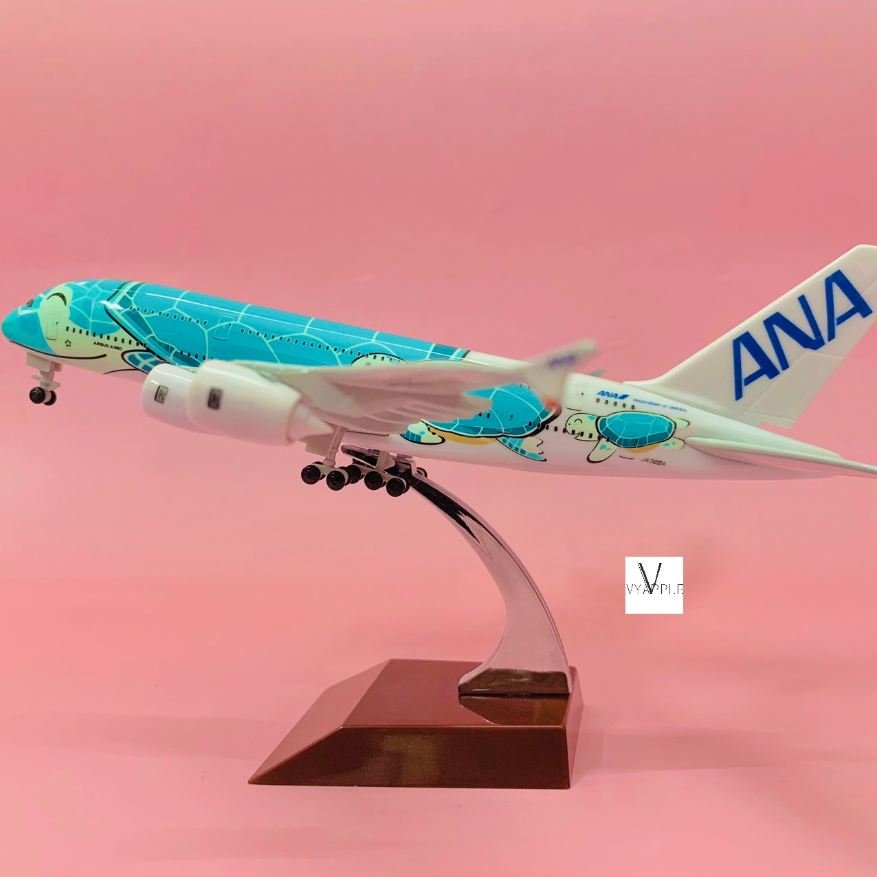 Máy Bay Mô Hình Airbus A380 ANA Livery "Flying Honu" Tỷ Lệ 1:400 Hợp Kim Cao Cấp 20cm