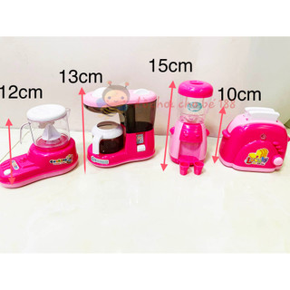 đồ chơi nấu ăn- Đồ chơi nhà bếp 6, 7,4  món (quạt, bàn ủi, máy giặt, máy hút bụi, máy may, lò vi sóng, cân