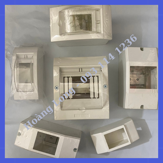 Hộp nổi gắn cb cóc đen, cb 2 tép, cb 3 tép có nắp che và không nắp
