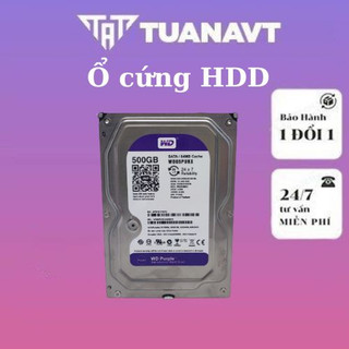 Ổ cứng HDD 500GB Western tím hàng bảo hành 24 tháng