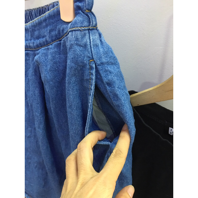 Chân váy jeans  eo chun xinh