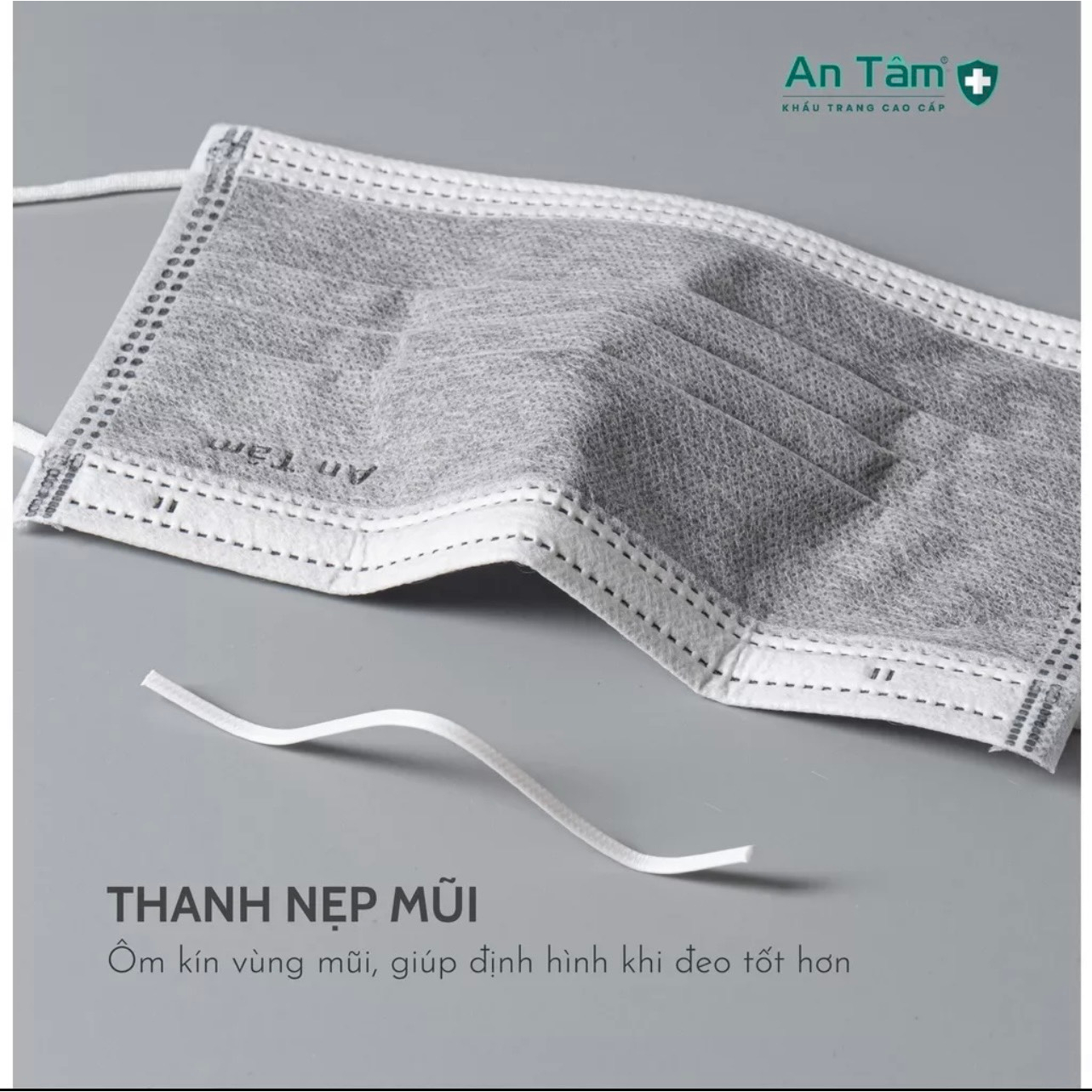 Ritahcm siêu rẻ_Khẩu trang kháng khuẩn 4 lớp An Tâm - Hộp 50 cái - Lựa màu