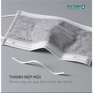 Ritahcm siêu rẻ_Khẩu trang kháng khuẩn 4 lớp An Tâm - Hộp 50 cái - Lựa màu