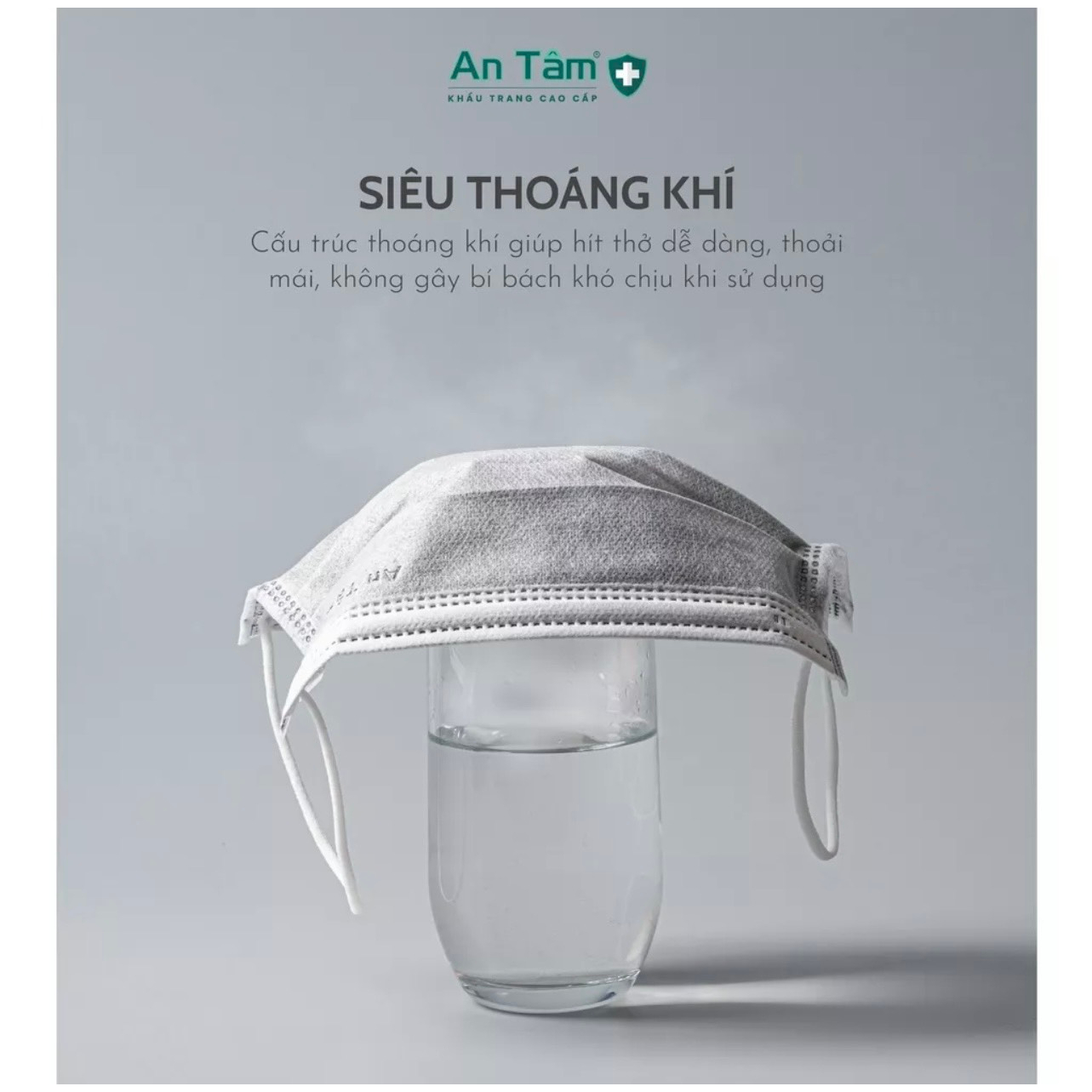 Ritahcm siêu rẻ_Khẩu trang kháng khuẩn 4 lớp An Tâm - Hộp 50 cái - Lựa màu