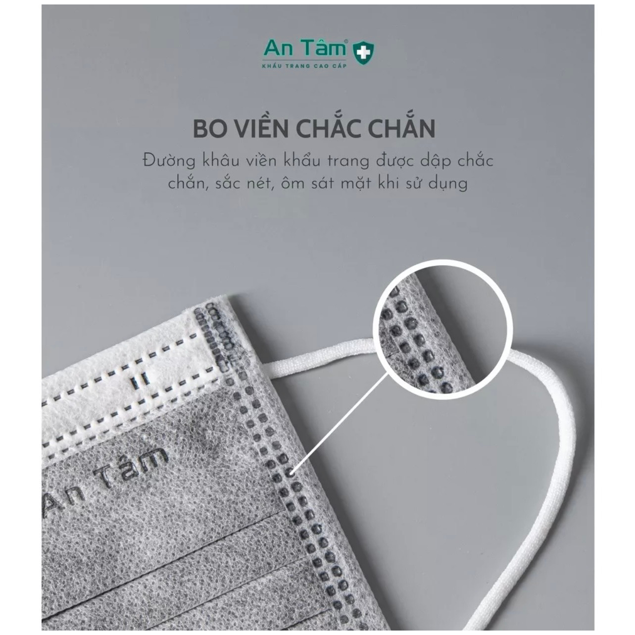 Ritahcm siêu rẻ_Khẩu trang kháng khuẩn 4 lớp An Tâm - Hộp 50 cái - Lựa màu