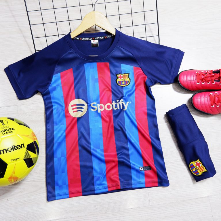 Áo đá bóng trẻ em CLB BARCA SỌC