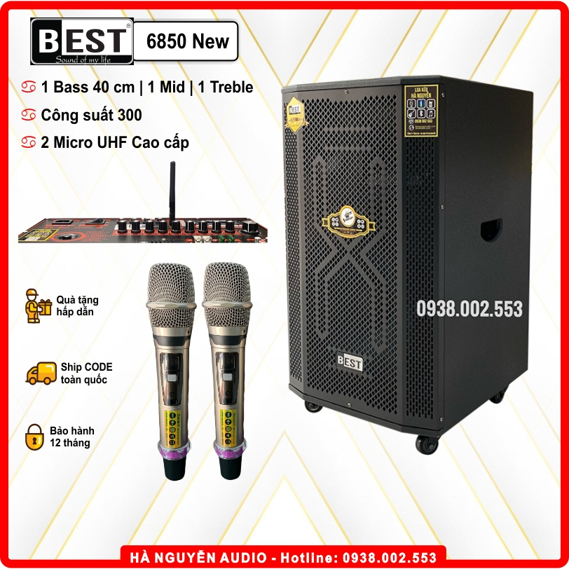 Loa Karaoke Best 6930 New       Kèm 2 Micro Không Dây UHF