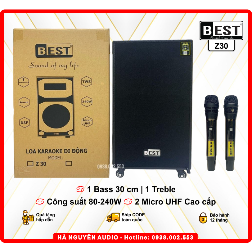 Loa Karaoke Best 6930 New       Kèm 2 Micro Không Dây UHF