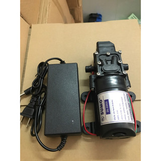 Bộ bơm tăng áp mini SUMO tự động ngắt và Adapter 12V5A Bơm công suất 60W lưu lượng 5L/ phút tưới cây phun sương rửa xe