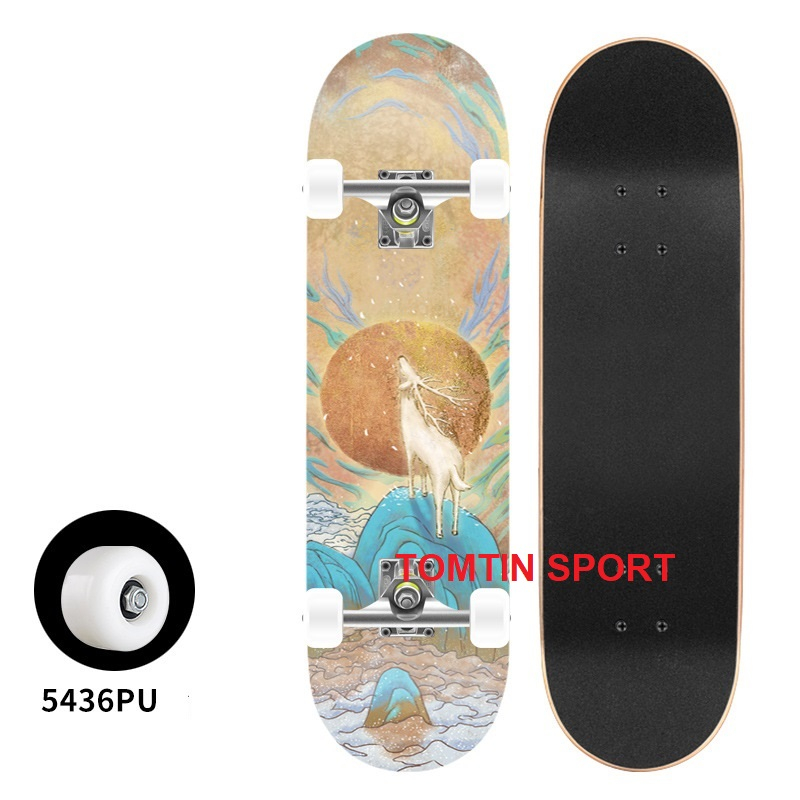 Ván trượt người lớn 80cm mặt nhám nhiều hình đẹp chịu tải đến 150kg gỗ phong 7 lớp, quà tặng sinh nhật [TOMTIN SPORT
