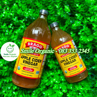 Giấm táo hữu cơ bragg - giấm táo mỹ có con giấm cái - chai 946ml và 473ml - date: 7/2028 - nhà hữu cơ