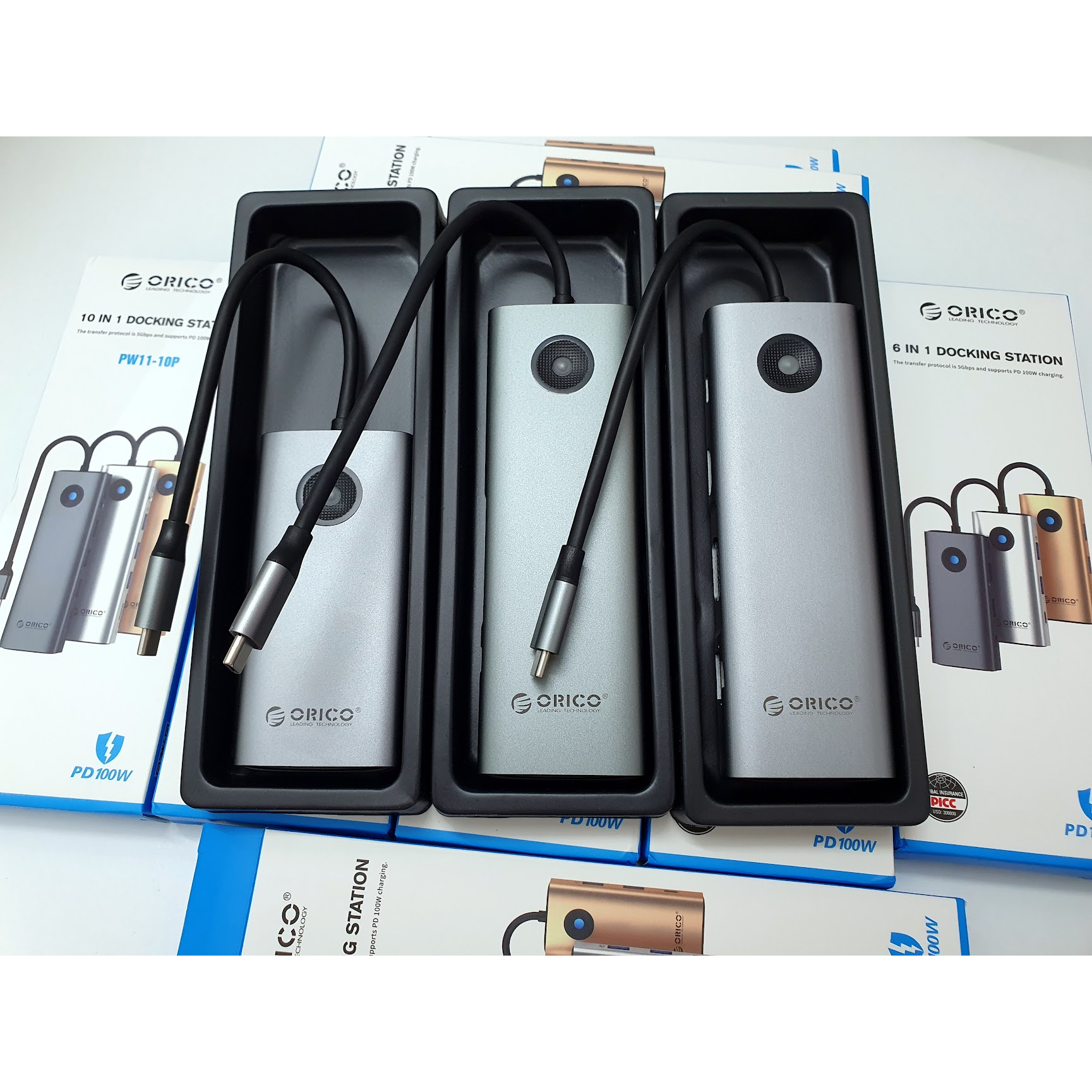 Hub TypeC 6in1 9in1 10in1 (USB 3.0 - HDMI 4K - PD 100W - RJ45)