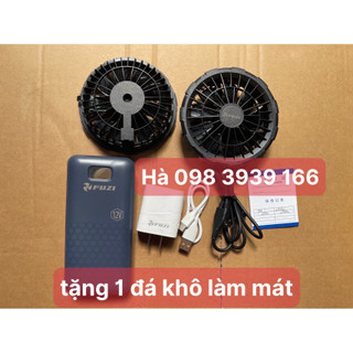 Bộ pin quạt áo điều hoà fuzi 12v 30000 mah / fujiki 22000 mah , sạc được điện thoại , chạy 10-25 tiếng .