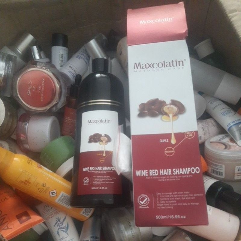 GỘI NHUỘM TÓC MAXCOLATIN WINE RED HAIR SHAMPOO 500ML HÀNG MỚI ITALIA GỐC CAO LẮM NHA TRÊN CHAI NGÂY 