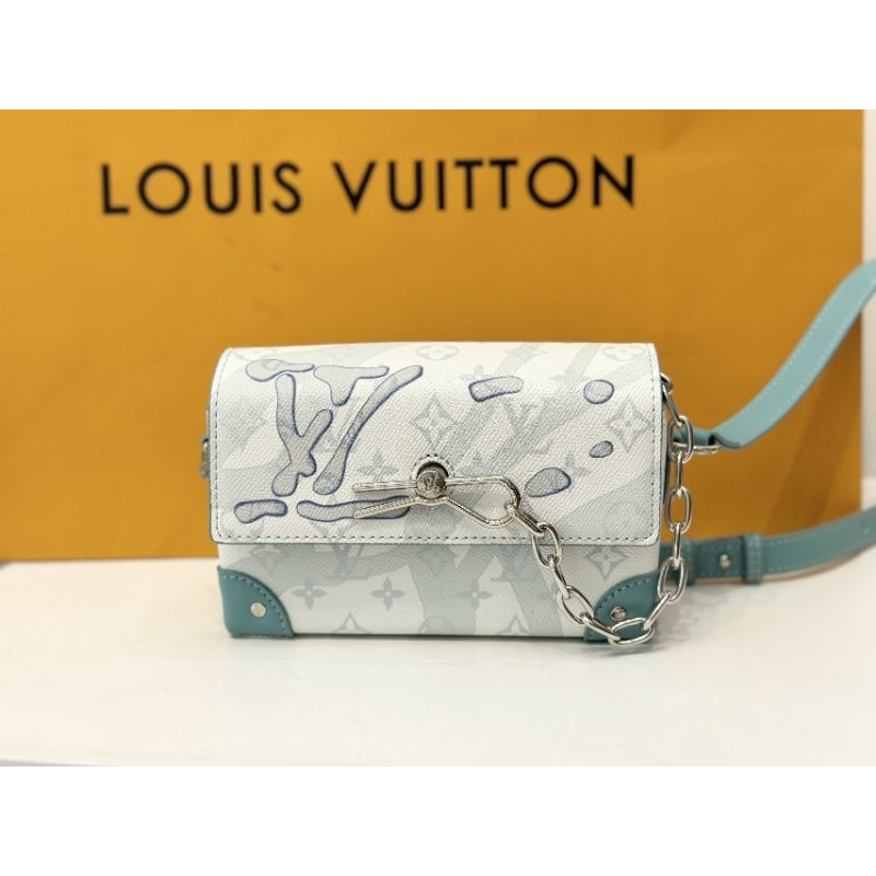 Túi Xách nam&amp; nữ thiết kế ấn tượng đẹp nhẹ nhàng màu sắc xanh trang nhã sz18cm fullbox vip nam châm