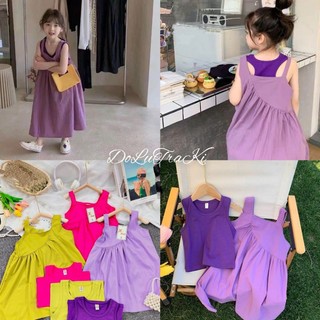 Set váy kèm áo xinh xắn bé gái