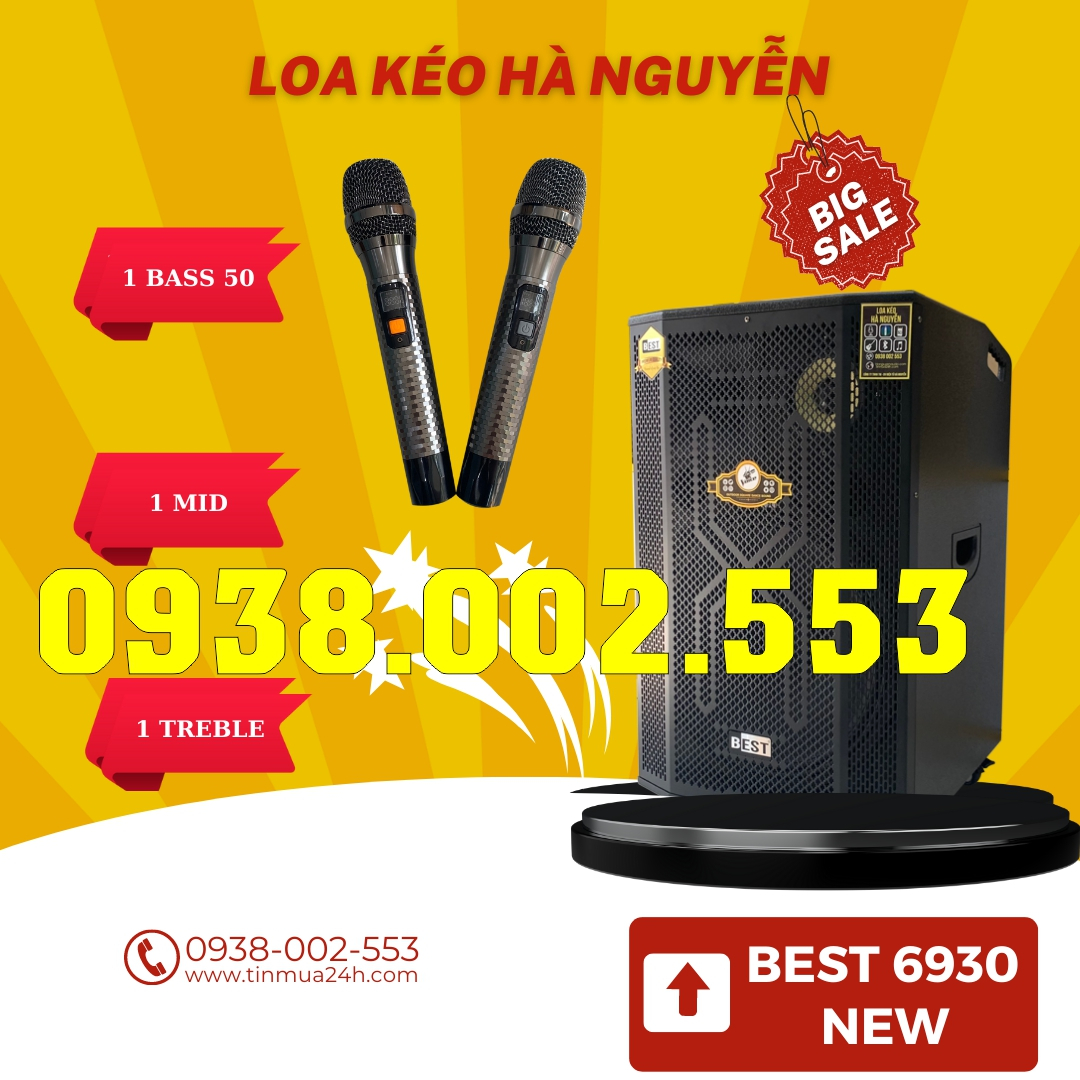 Loa Karaoke Best 6930 New       Kèm 2 Micro Không Dây UHF