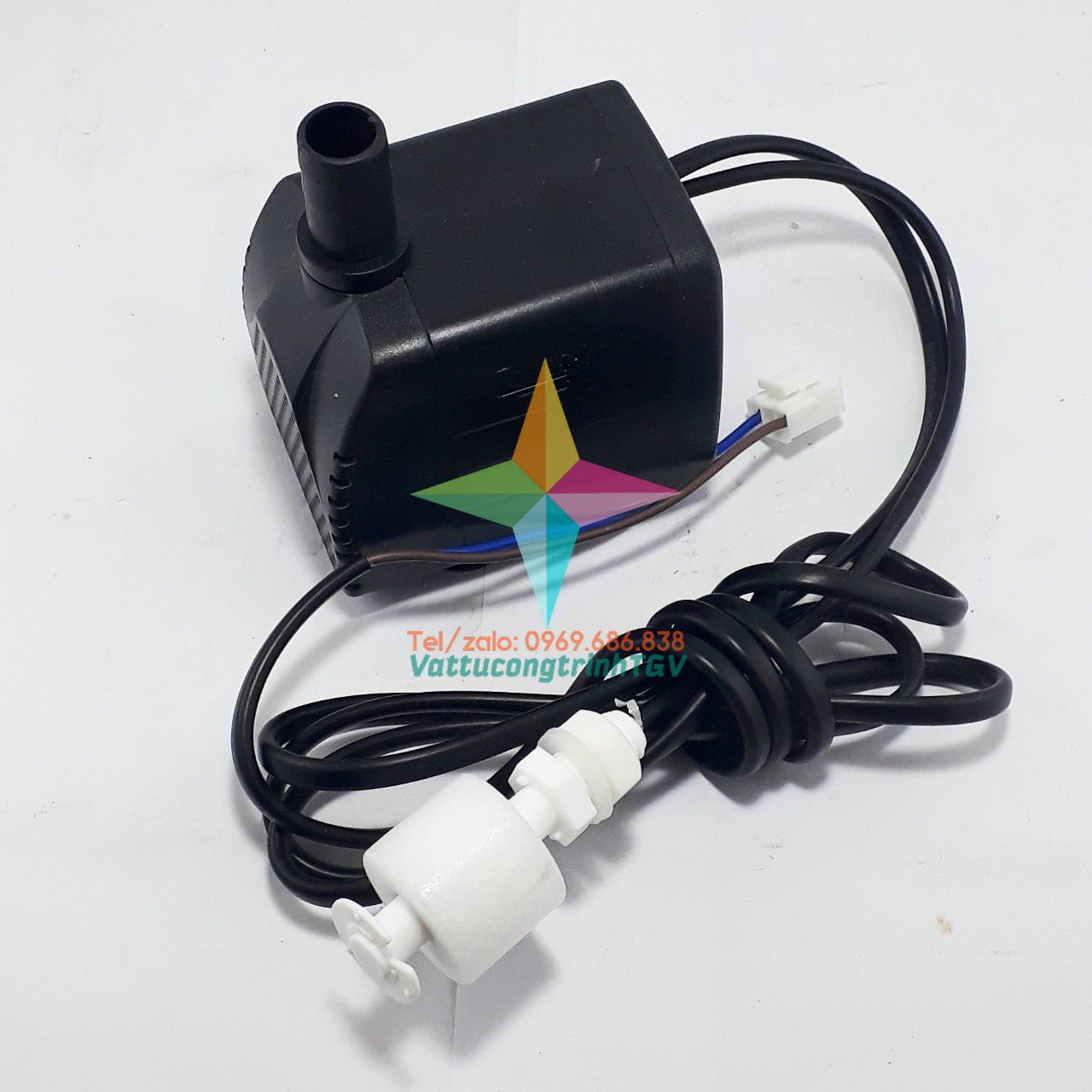 Bơm chìm mini DYH-16 220V công suất 16W kèm phao chống cạn dùng cho quạt hơi nước