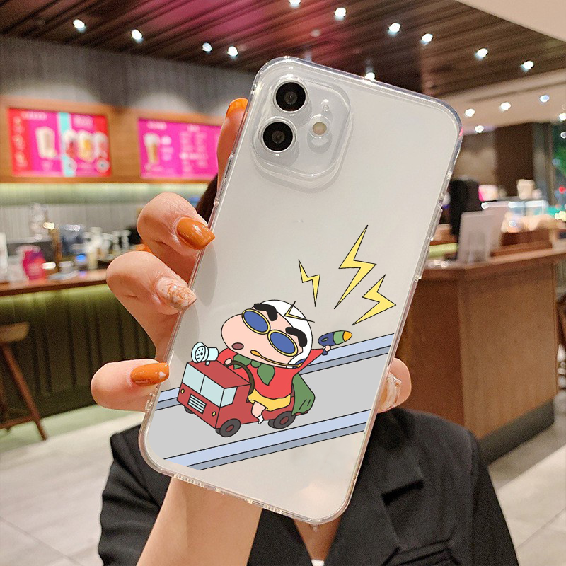 Ốp chống sốc iphone Shin lái xe đáng yêu cute độc đáo BVC 6/6s/7/8/X/XS/11/12/13/14 Pro Plus Max uh206