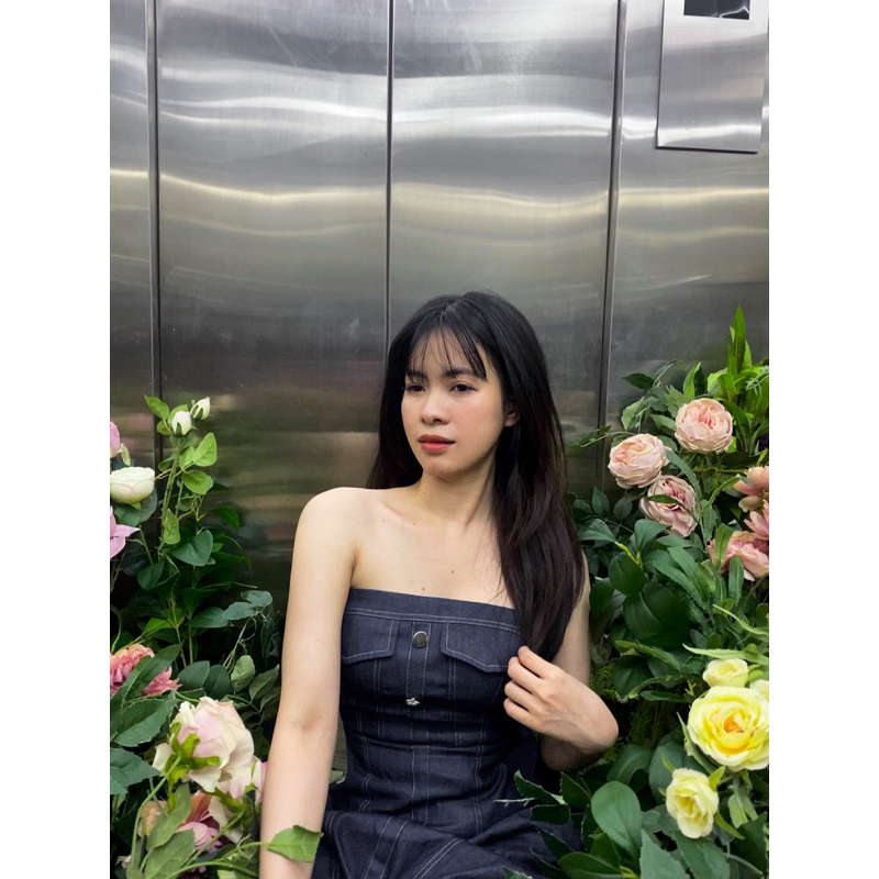 Đầm jean nữ dáng dài-Turmi Denim Dress