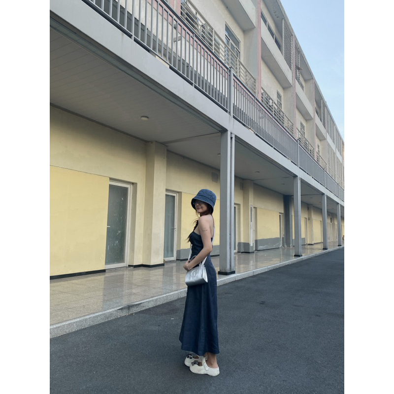 Đầm jean nữ dáng dài-Turmi Denim Dress