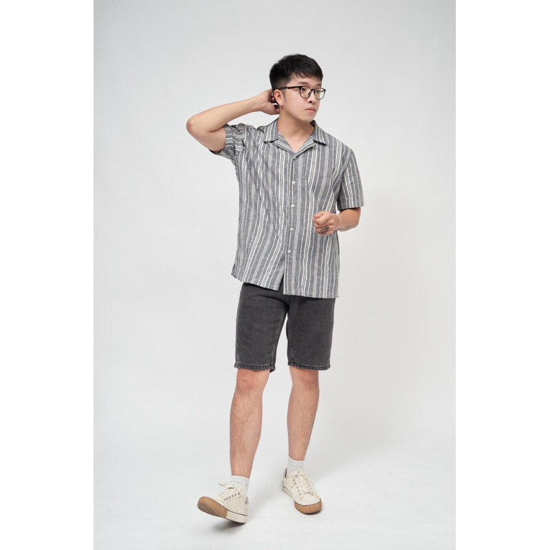 Quần đùi jean nam đen xám - Thanh lý vnxk
