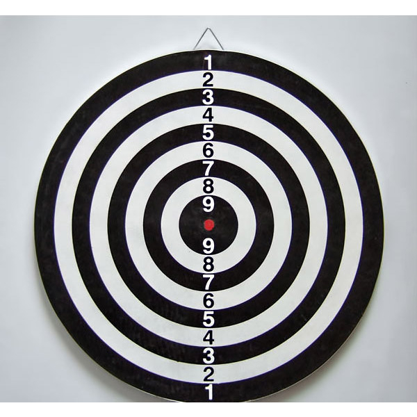 Bảng phi tiêu gỗ cao cấp 18 inches, 02 mặt chữ sắt