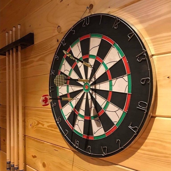 Bảng phi tiêu gỗ cao cấp 18 inches, 02 mặt chữ sắt