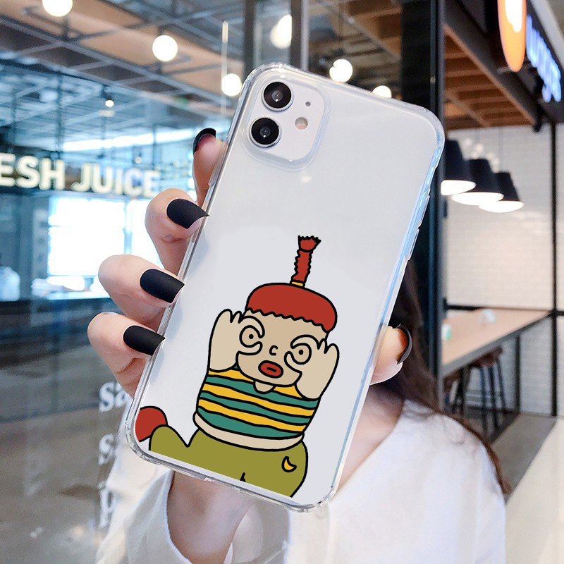 Ốp Điện Thoại TPU Mềm cô bé tóc đỏ dựng ngược độc đáo 14 13 12 11 Pro Promax 6 6S 7 8 Plus X XR XSMax uh227