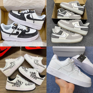 Giày thể thao AF1 dio đế xám, đế đen, xám lông chuột Giày sneaker nam nữ Hot trend Full