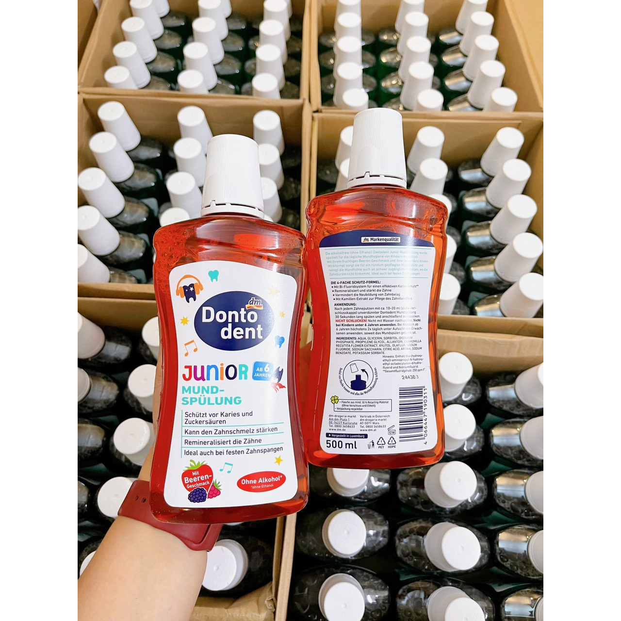 Nước Súc Miệng Dontodent 500ml - Kháng Khuẩn - Ngừa Sâu Răng Hàng Chính Hãng Đức