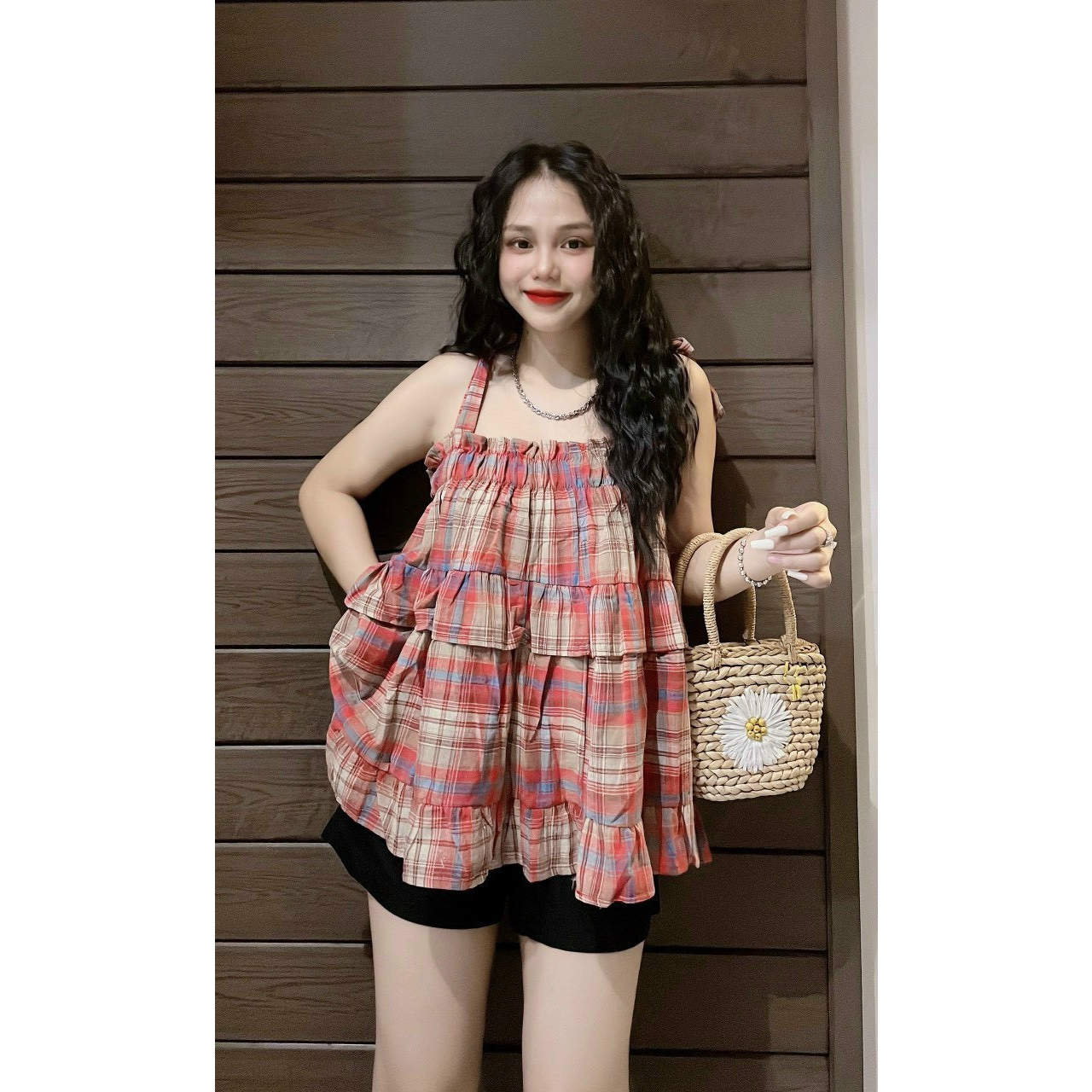 Sét bộ quần đùi áo cột dây