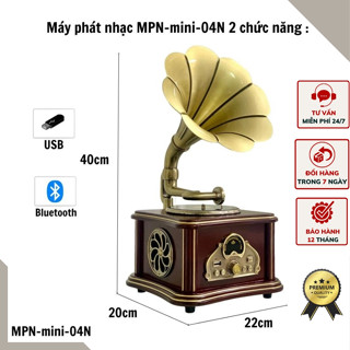 Máy Phát Nhạc Mini - Máy Nghe Nhạc Bluetooth Tân Cổ Điển MPN-mini-04N