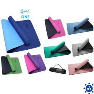 Thảm Tập Yoga TPE 2 Lớp Cao Cấp + dây buộc thảm