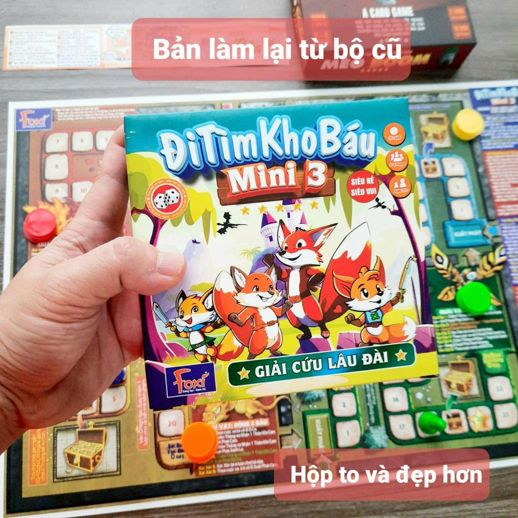 Board game Đi tìm kho báu mini Đủ phiên bản 1,2,3,4,5,6 của Foxi -Đồ chơi trẻ em thông minh sáng tạo-phát triển IQ caoe