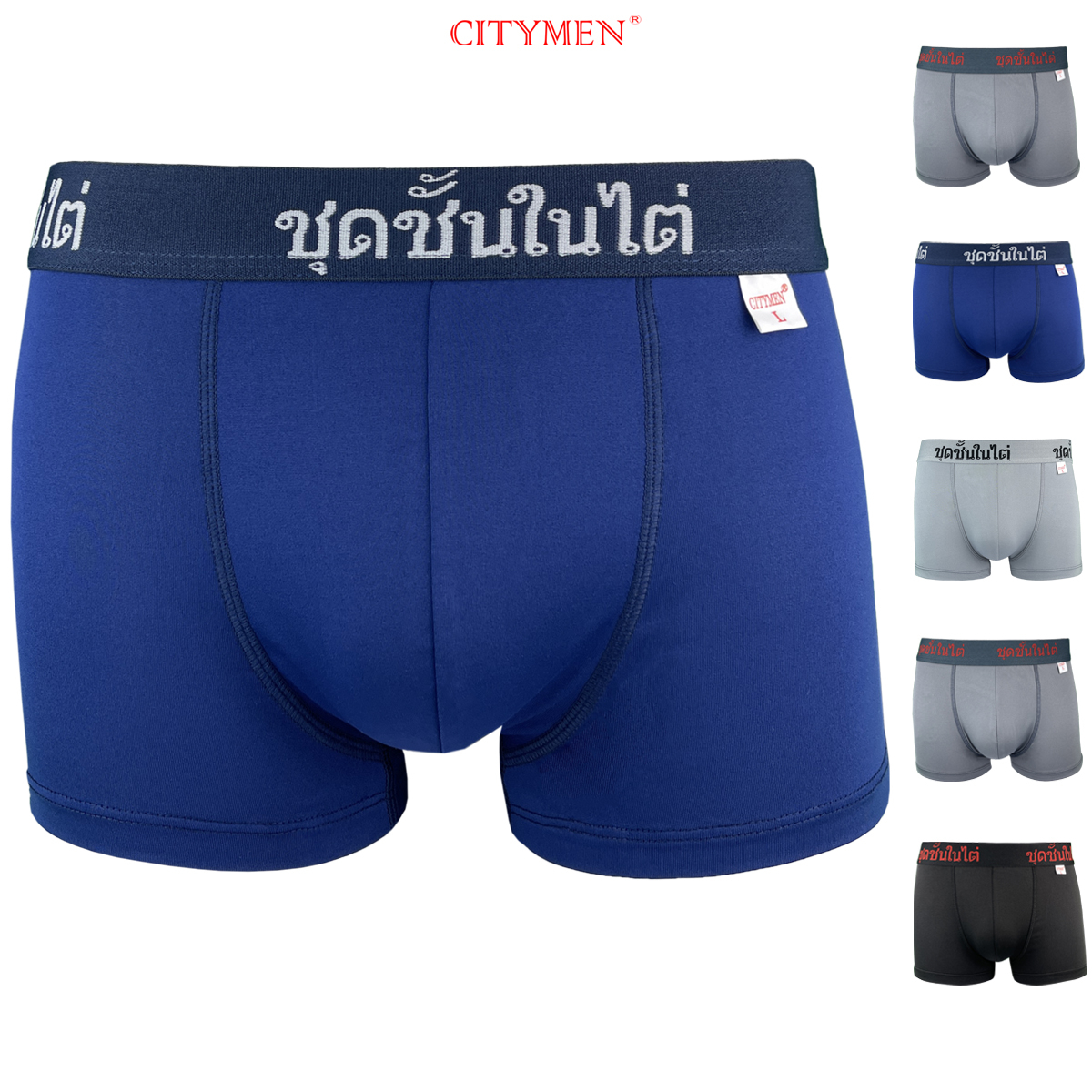 Combo 4 Quần Lót Nam Boxer Lưng Thái Hiệu CITYMEN Vải Thun Lạnh Co Dãn 4 Chiều Cao Cấp, Sịp Nam - CTSP-THAIBL