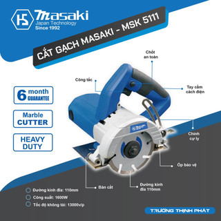 [MỚI] Máy Cắt Gạch Cầm Tay MASAKI 5111 1600W