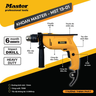 [HOT] Máy Khoan Bê Tông MASTER 13Ly 750W - MST 13-01 (TẶNG KÈM MŨI KHOAN)