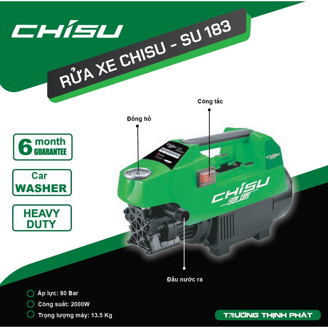 [HOT] Máy Rửa Xe CHISU - SU 183 [2000W]
