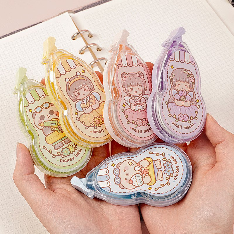 Bút xóa kéo dài 20m hãng Duga hình bé gái Small Mochi, thú cưng dễ thương tiện lợi Tẻn Tẻn