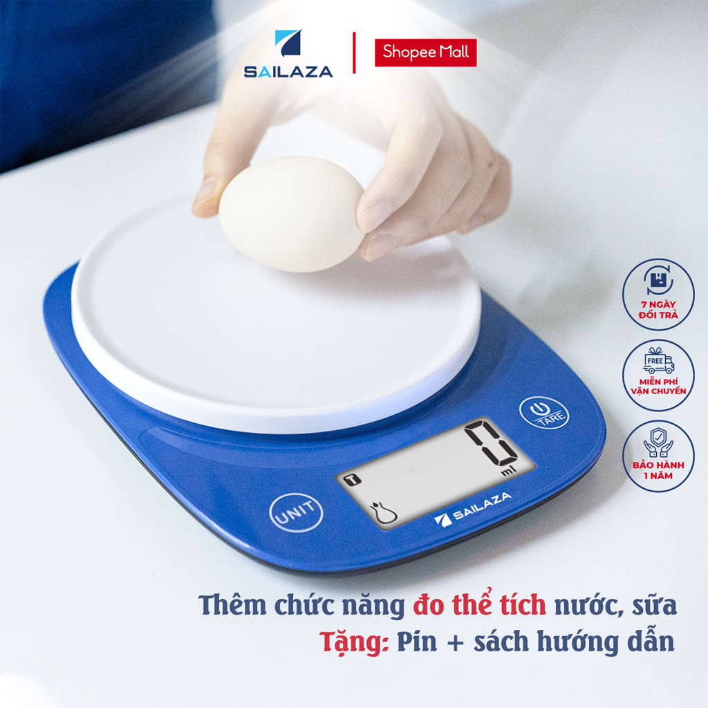 Cân Tiểu Ly Điện Tử Nhà Bếp Chính Hãng Sailaza SA- 1221 chính xác 0.1g