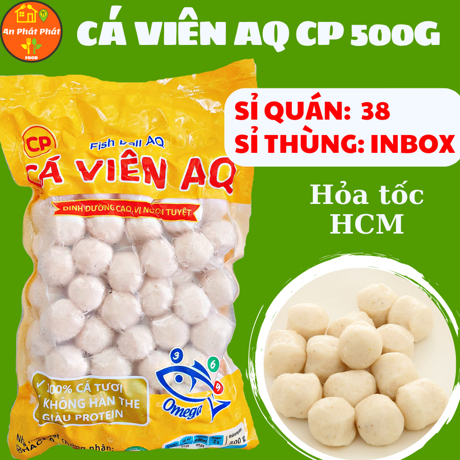 Cá viên AQ 500g, làm từ cá basa tươi, giòn dai, cá viên CPngon hơn khi dùng chung với lẩu, thơm ngon đậm vị An Phát Phát