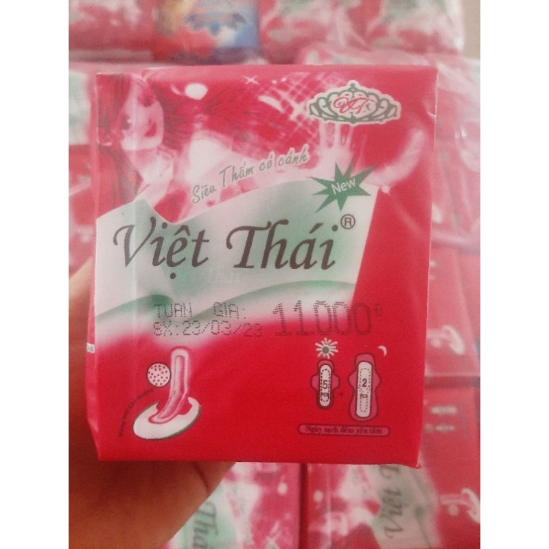 Combo 10 bịch băng vệ sinh Việt Thái siêu thấm có cánh