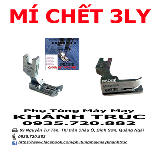 12463HR - 3ly - Chân vịt mí chết 3ly máy may (khâu) công nghiệp 1kim