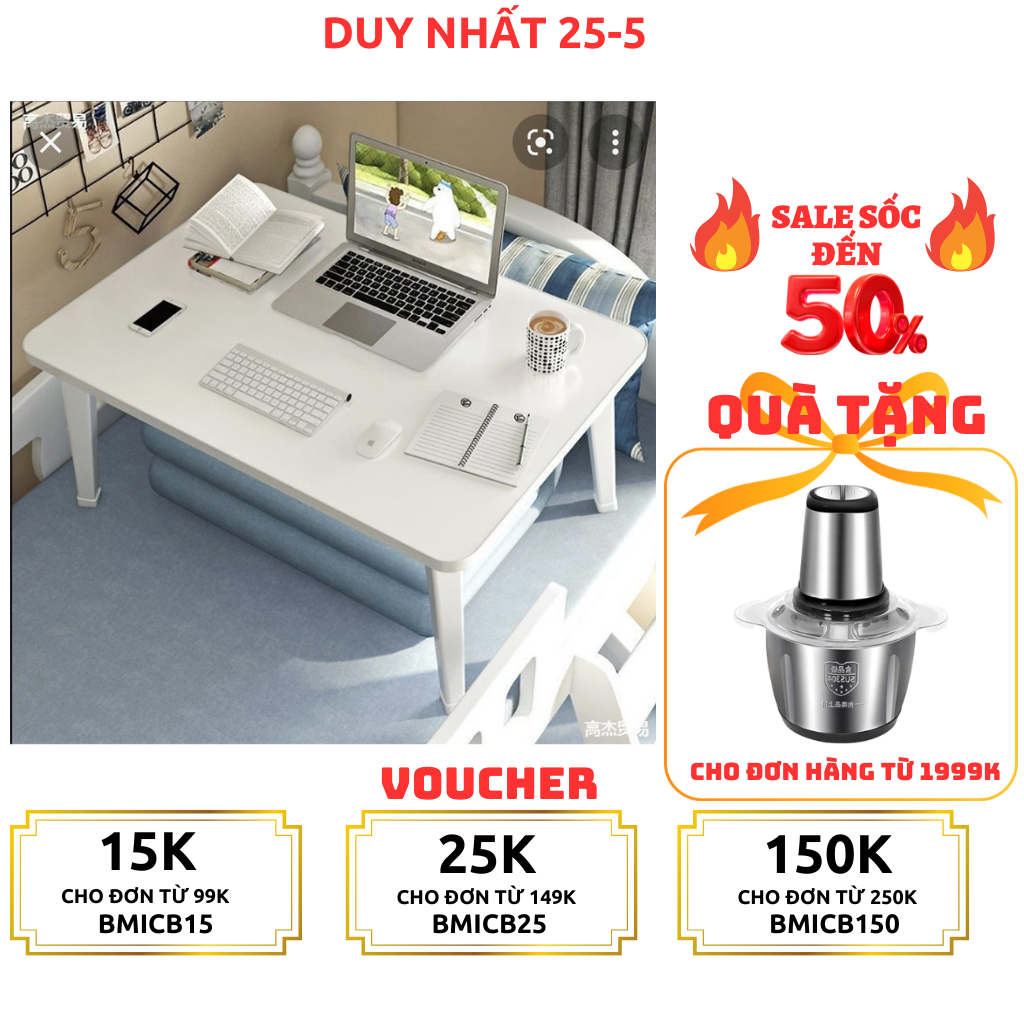 Bàn học gấp gọn, Bàn học gấp gọn ngồi bệt, bàn chân nhựa cứng 40x60cm mặt gỗ MDF loại đẹp Chính hãng Fujika
