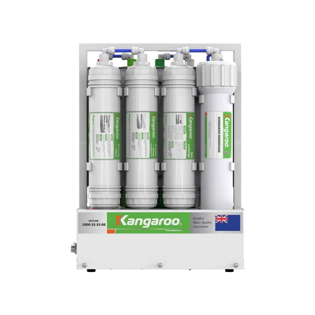 Máy lọc nước Kangaroo để gầm KGHP66 - Đầy đủ phụ kiện: Vòi, bình áp, dây, khoá chia,...