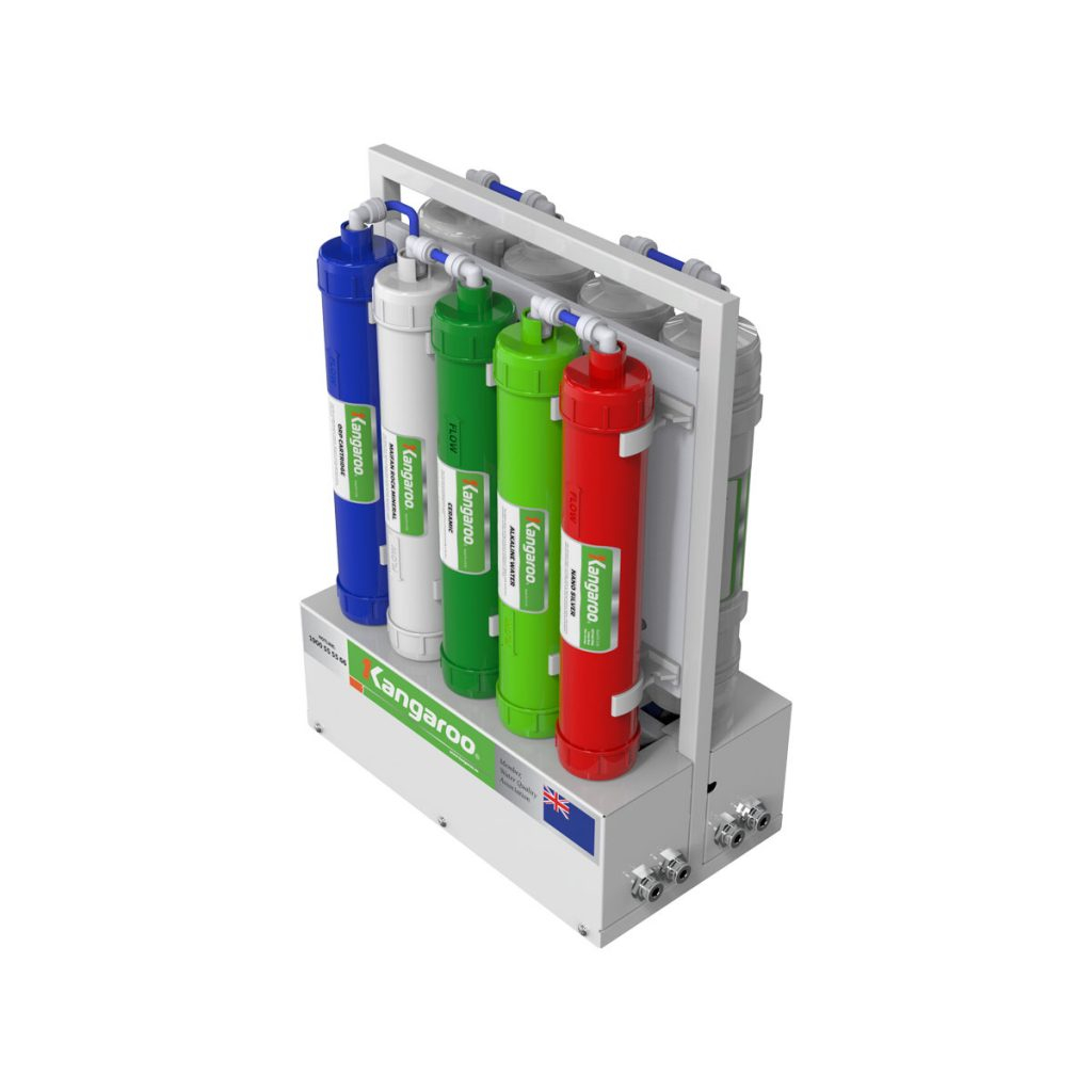 Máy lọc nước Kangaroo để gầm KGHP66 - Đầy đủ phụ kiện: Vòi, bình áp, dây, khoá chia,...