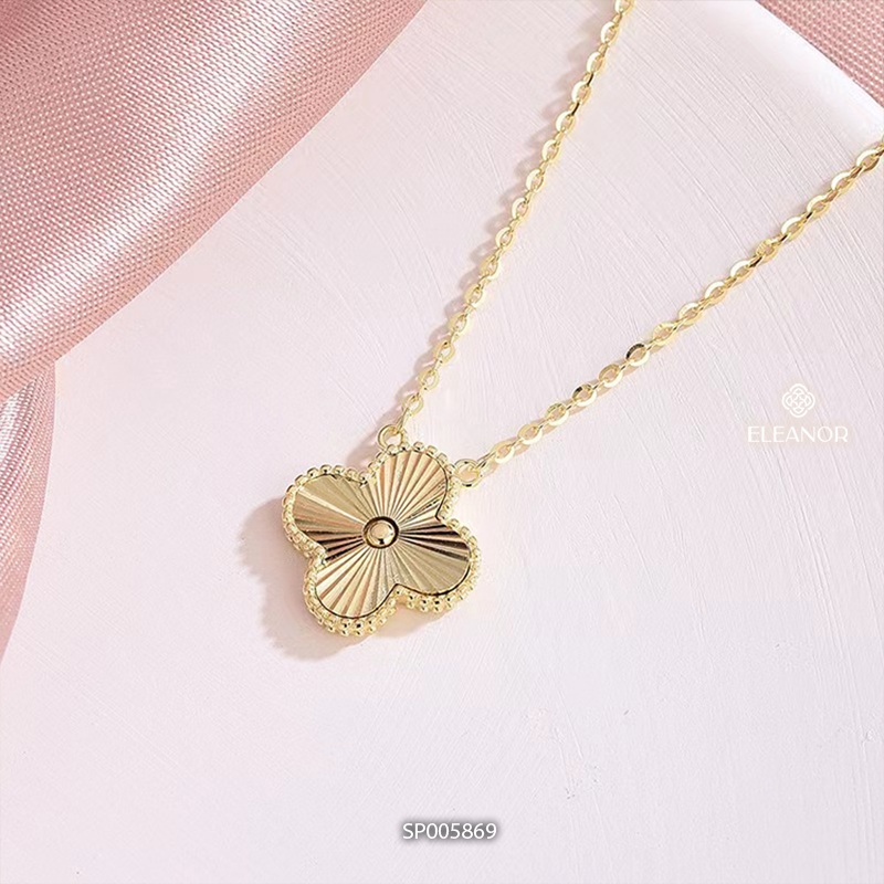 Dây chuyền nữ titan Eleanor Accessories mặt hình hoa basic phụ kiện trang sức 5869