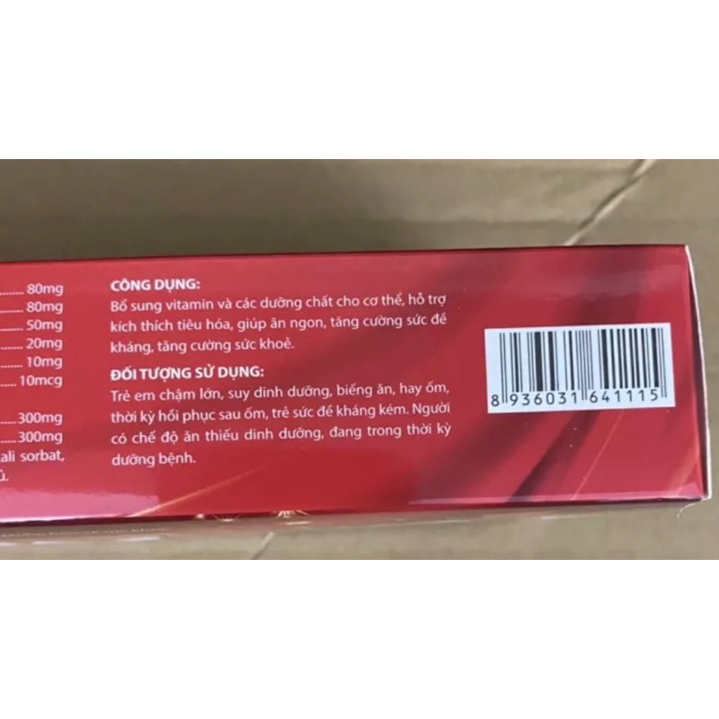 Siro ăn ngon ngủ tốt tăng sức đề kháng cho bé YẾN SÀO SỮA NON gold đỏ - Hộp 20 ống
