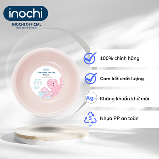 Thau nhựa rửa mặt cho bé Notoro inochi 21cm, 27cm, 32cm, 38cm, 50cm, màu sắc tươi sáng, chất liệu nhựa an toàn